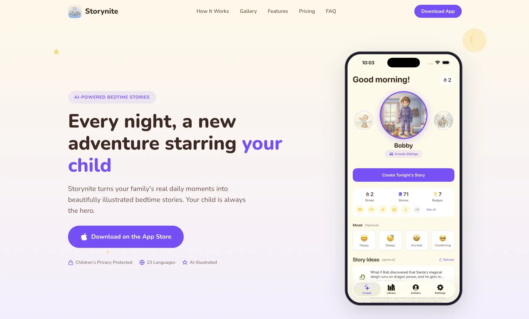 Skjermbilde av Storynite fra App Store